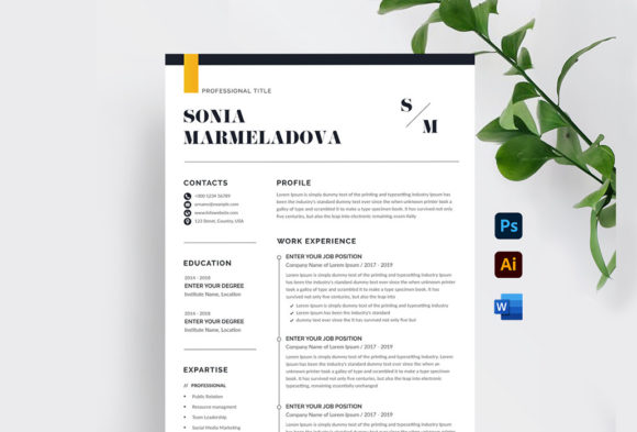 Download Minimalist Resume Template Word - Premium Resources